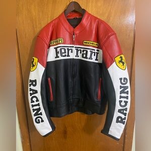 Genuine Leather Ferrari Racing Jacket